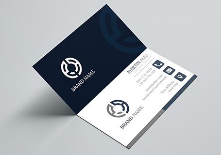 fold over business card template